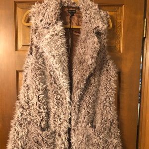 Fuzzy faux fur vest